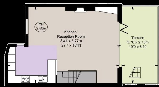 Floor plan of Cornwall Mews West
