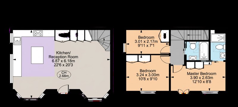 Floor plan of Holly Mews