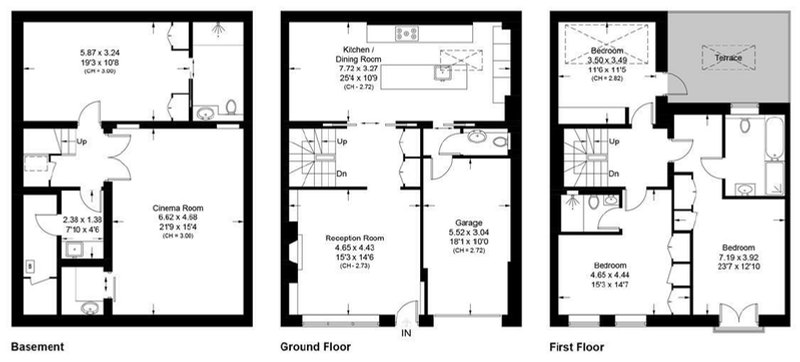 Floor plan of Princes Gate Mews